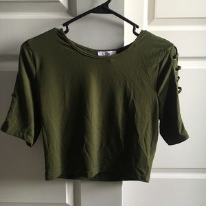 Agaci - Army Green Crop Top